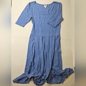 LULAROE mid length dress light blue size L